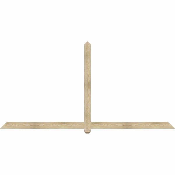 Ekena Millwork Eugene Rough Sawn Timber Gable Bracket, Douglas Fir, 108"W x 54"H x 4"D x 4"F, 12/12 Pitch GBW108X54X0404EUG00RDF - main